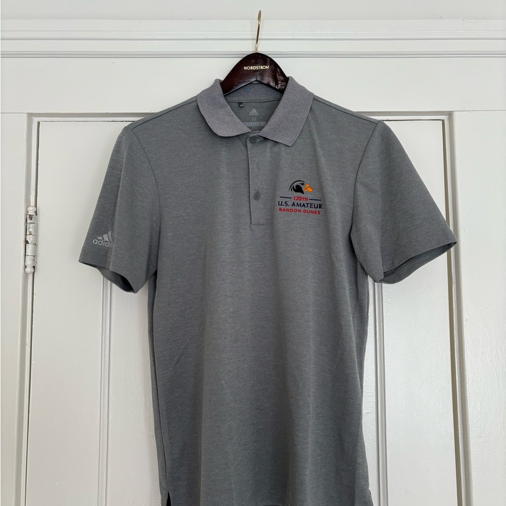 Adidas Golf Gray Polo Shirt from Bandon Dunes